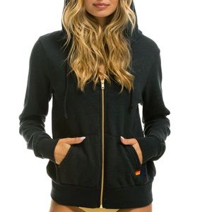 Aviator nation bolt hoodie - navy blue / gold